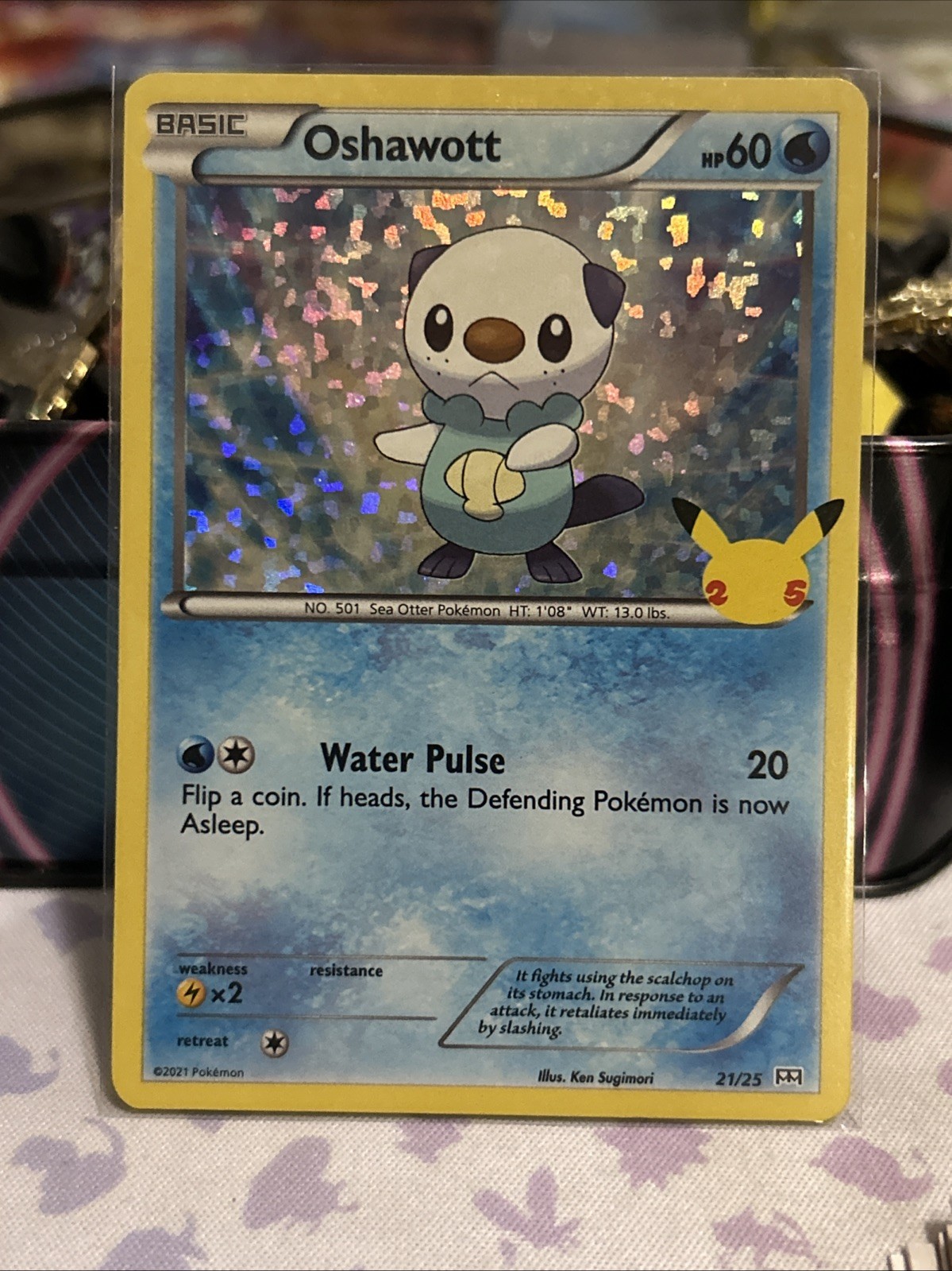 Oshawott - 21/25 - Pokemon 25th Anniversary Holo Promo Pokemon NM