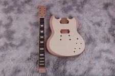 DIY SG Electric Guitar Kit Unfinish Rosewood Fretboard CR Part Flame Maple Top