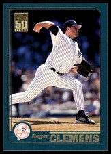 Roger Clemens 2001 Topps #170 Yankees MLB READ FREE SHIPPING AutographDen