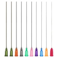 10 Pcs Different Gauge 4 Inch Blunt Tip Dispensing Needles, Multicolored