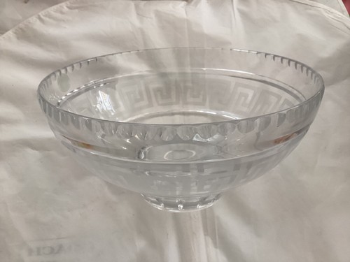 VINTAGE BADASH TA 455 VERESANTI Bowl Polish Crystal 10" Swirl Star Base-NIB - Picture 6 of 8