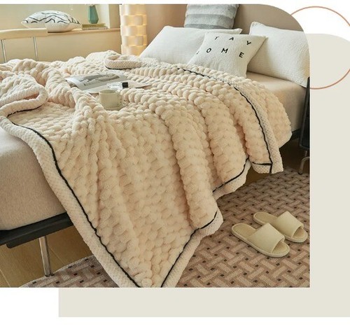 Coral Velvet Blanket Sofa Air Conditioning Blanket Single Small Blanket Farley - Picture 11 of 25