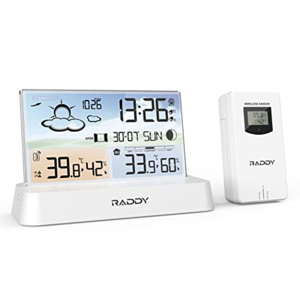 Stazione Meteorologica Digitale Raddy DT6 con Display LCD a Colori
