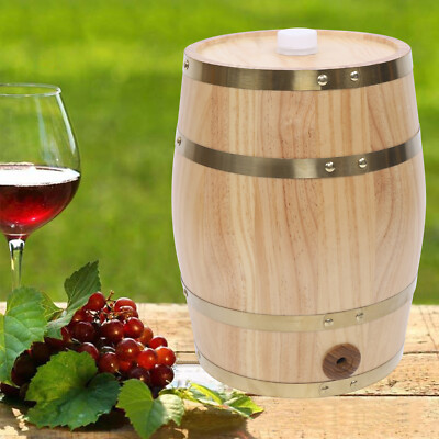 #ad 10L Oak Barrel Cask Wooden Storager For Wine Brandy Whiskey Beer Dispenser Keg $63.38