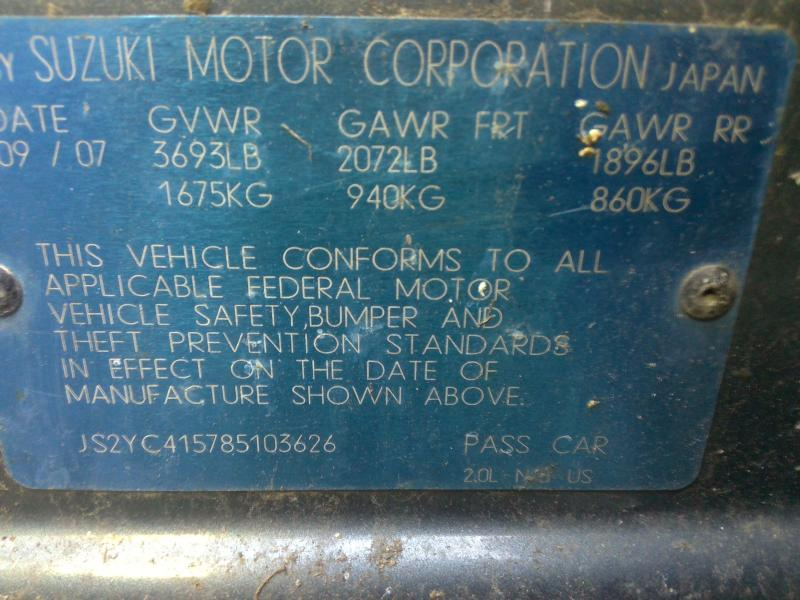 2007-2013 Suzuki SX4 Passenger Right Front Spindle Knuckle OEM | eBay