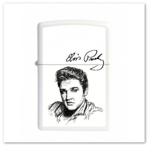 ZIPPO - Elvis Presley the King - Benzin Sturm Feuerzeug - Weiß