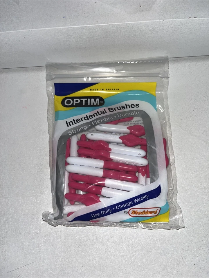 10 Bags Interdental Tooth Brushes, 0.4mm Pink Tight Spaces, 25 Each Bag - Image 2 of 4