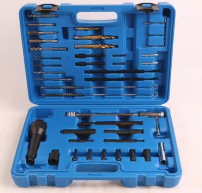 40 Pcs Damaged Glow Plug Removal Remover Thread Repair Hand Tools Set Kit
