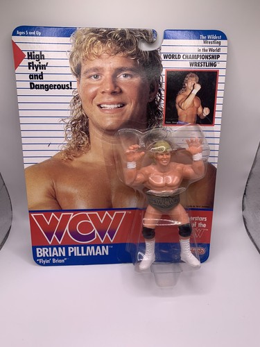 WCW Galoob Brian Pillman carded moc tiger shorts w...