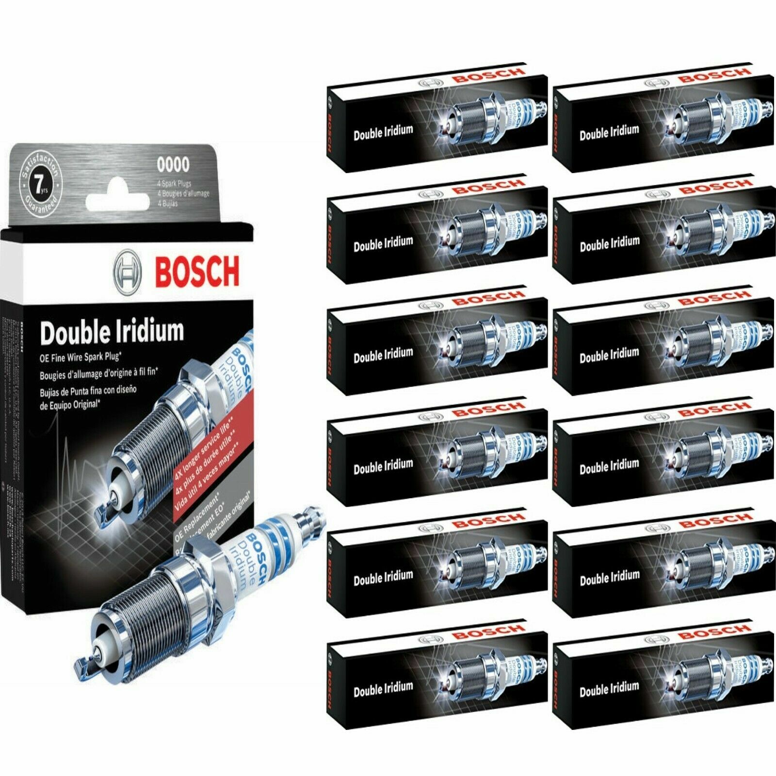 12 New Bosch Double Iridium Spark Plug For 2000-2004 ASTON MARTIN DB7 V12-6.0L