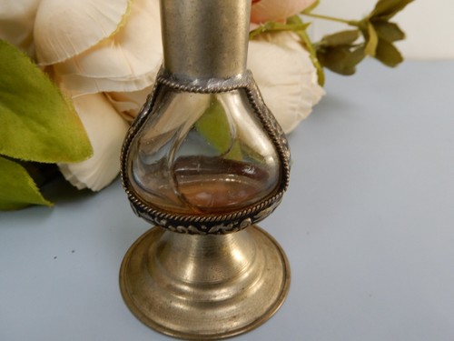 Vintage Moroccan Silver Metal Color Rose Water Perfume Sprinkler - Picture 5 of 8