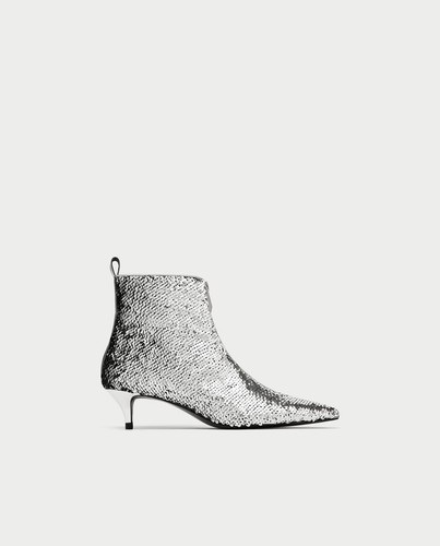 AW17 Sequinned High Heel Ankle Boots 