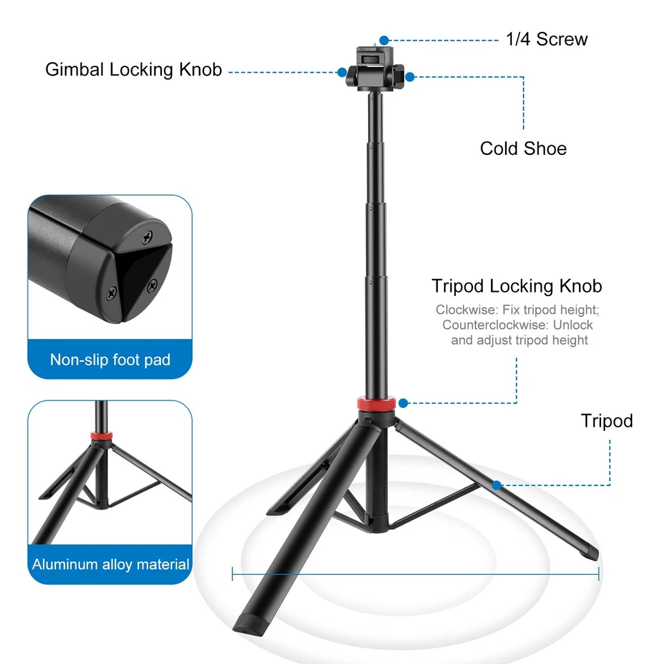 Monopod Selfie Stick Tripod Stand for Sony X3000R/x3000/DSC-RX0M2/Insta360 X3/X4 - Image 3 of 4