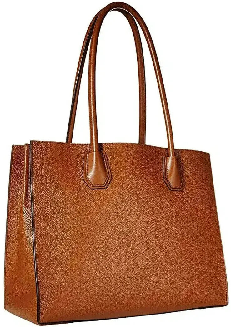 🌞MICHAEL KORS MERCER LUGGAGE BROWN LEATHER EXTRA LARGE POCKET TOTE BAG🌺NWT! image 2