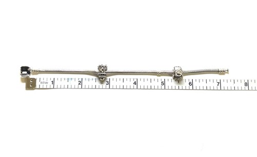 7.25” Pandora Snake Chain Bracelet w/ Bird Charm & 14k Gold Bird Cage #791114 - Picture 10 of 10