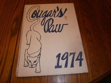 1974 Cougars Paw Crockett Junior High School Irving Texas Yearbook Year Book