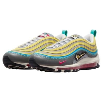 Nike Air Max 97 SE Men Shoes Iron Gray Yellow Wavy - Main Image