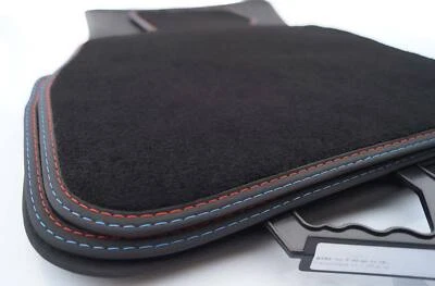 Tappetini per BMW Serie 1 F40 Doppia Cucitura M Tuning Velluto Tappetini Tappeto Auto 4x Nuovi