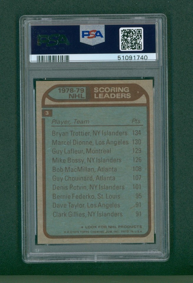 1979 Topps Hockey Card 3 Scoring Leaders Trottier, PSA 8 NM/MT eBay