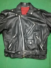 Giubbotto in Vera Pelle  Chiodo anni 70  ,taglia S ,Made in Italy 1977 - PUNK