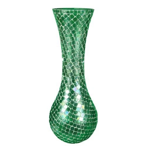 18.25" MOSAIC FLOWER VASE - MOSAIC VASE - HOME DECOR - FLOWER VASE ~ GLASS VASE