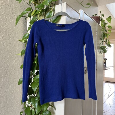 Cashmere Sweater Hallhuber Kaschmir Pullover Blau Hallhuber 100