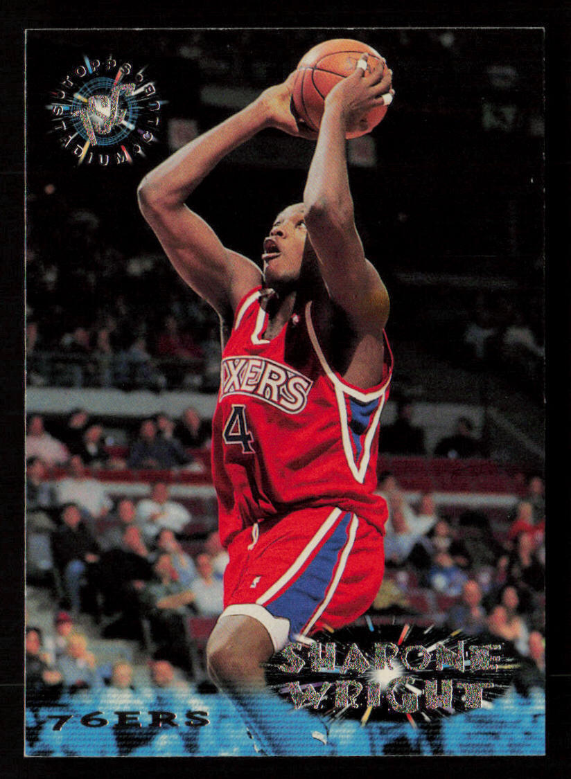 Sharone Wright 1995-96 Stadium Club #148 Philadelphia 76ers Basketball Card