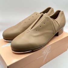 Bloch Tap Shoes Flex Oxford Size 10.5M Tan Brown Leather Lace Up NEW Dance
