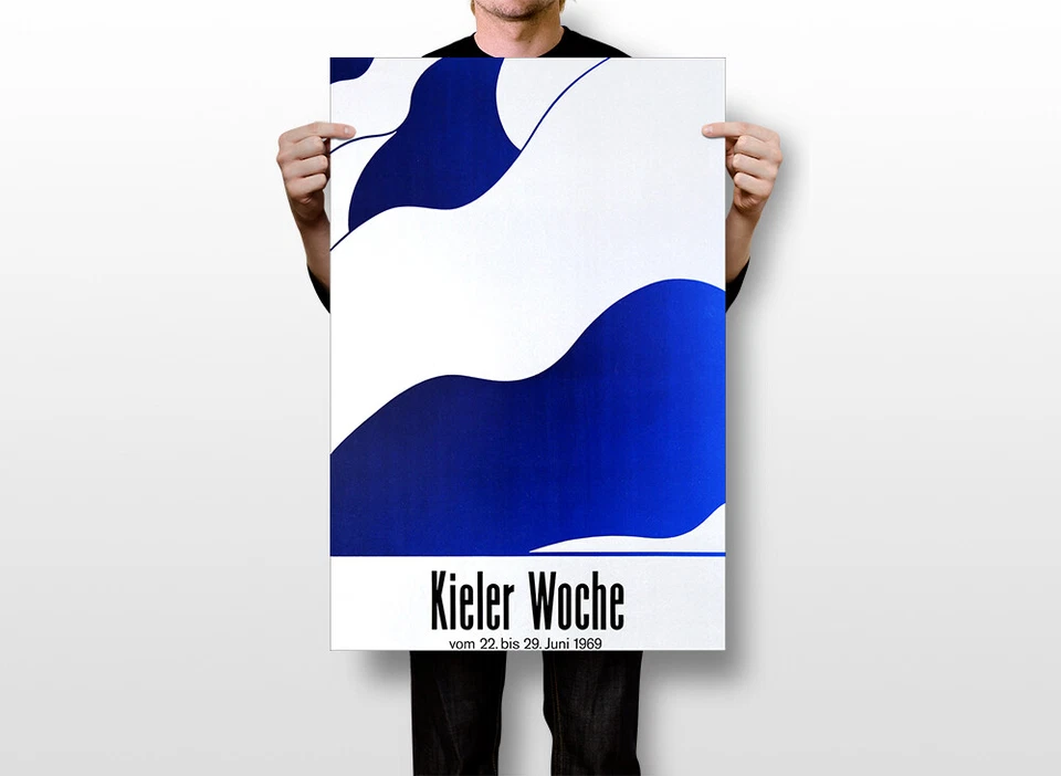 Arte de pared vintage Sailing Week Kiel Alemania 1969 decoración del hogar - PÓSTER 20x30 Foto 2 de 4