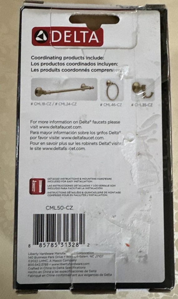 Delta Faucet Linden Pivoting Toilet Paper Holder In Champagne Bronze - Modern Bathroom Hardware