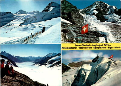 Berner-Oberland, Jungfraujoch, Aletschgletscher, Observatorium, Postcard