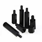 <!--F#f_0-->25x Black Male-Female Nylon Spacer M3 M4 Hex Column Standoff Support Screw<!--F/-->