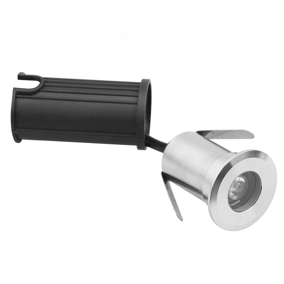 10er SET Bodeneinbauleuchte IP65 Aluminium Bodeneinbaustrahler Flach Rund LED 1W - Bild 4 von 4