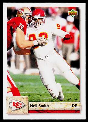 Neil Smith, 1992 Upper Deck Football Card, #103, Kansas City Chiefs,