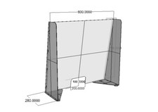 Protector contra la tos XL, pantalla para estornudos, contador de cajero, protección antivirus, PETG transparente. EPI
