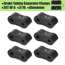 6PCS 3/16 Brake Tubing Separator Clamps Aluminum for Brake Lines Hoses Oil Lines