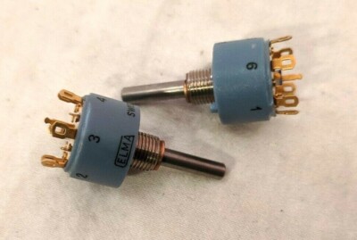 Elma Drehschalter Rotary switches (2 qty) Best Nr. 01-1161-01 01-1x6 u. m.A. NEW