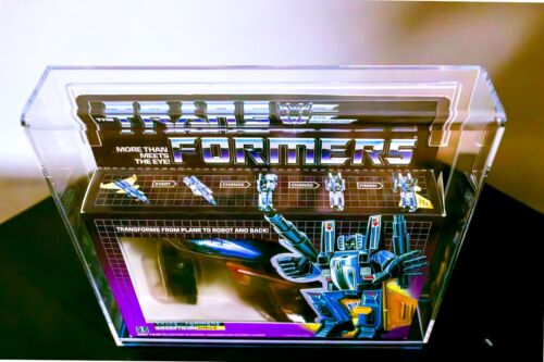 DIRGE G1 - Acrylic Display Case ONLY ~ CLEAR BLUE VERSION | Transformers Gen 1 - Picture 2 of 3