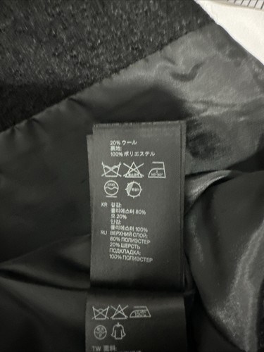 H&M Mantello Donna Nero Misto Lana - Taglia L - Foto 9 di 10