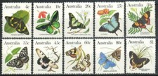 Australia Stamp 872-880  - Butterflys complete set of 10