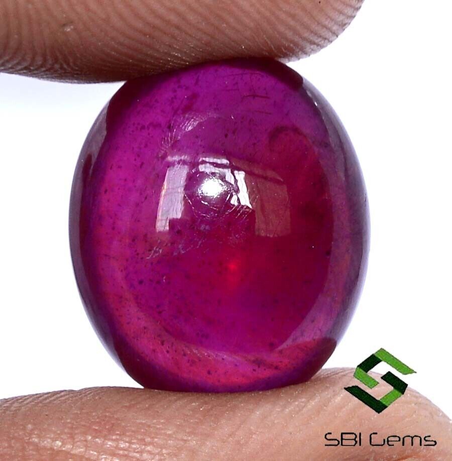 23.67 CTS Natural Ruby Oval Cabochon 18x15 mm Deep Reddish Shade Gemstone GF Tanie i bardzo popularne