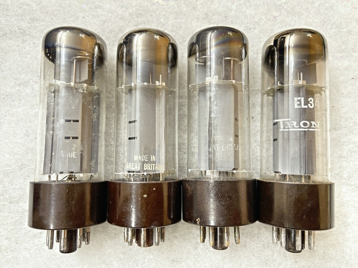 MULLARD EL34 美品 Mullard EL34 6CA7 xf1 Fat Brown Base OO Getter NOS Testing