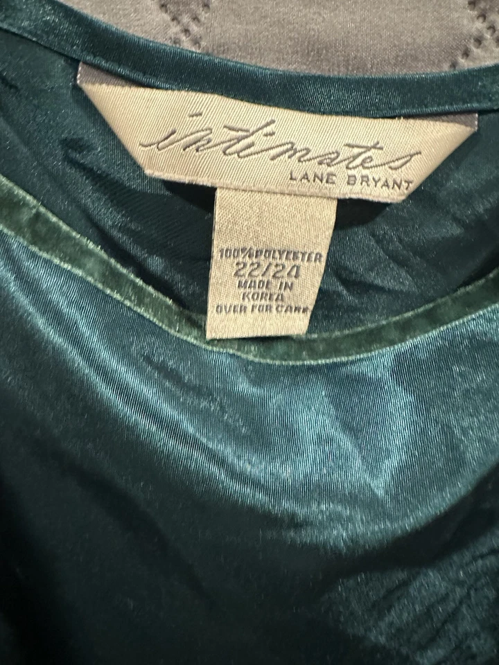 Lane Bryant Intimates 22/24 Slip Nightgown Lingerie Babydoll green - Image 2 of 3