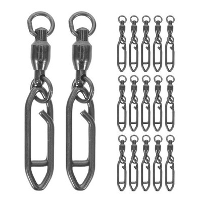25 Pcs Bearing Swivel Fishing Clip Lure Clips Ball with Snap Alloy Hook