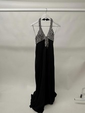 Sherri Hill Women's Black Embellished Evening Dress Size 8 UK 