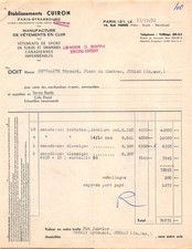 1952 LEDERBEKLEIDUNGSMANUFAKTUR ETS CUIRON IN PARIS - M. CHEVALIER A JON