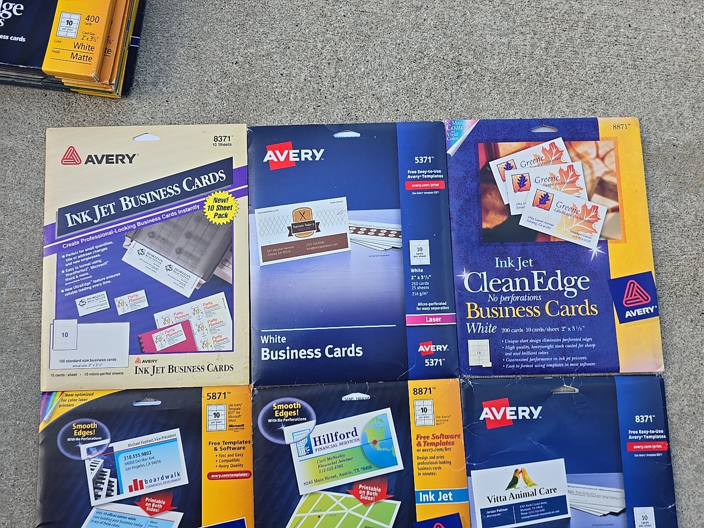 18 Packs Of AVERY Business Cards Most Are 200 Card Packs