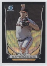 2014 Bowman Draft Top Prospects Chrome Black Wave Refractor Clayton Blackburn
