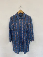 Fabulous A.P.C. Rue Madame Paris Blue Geo Mini Dress UK L BS001