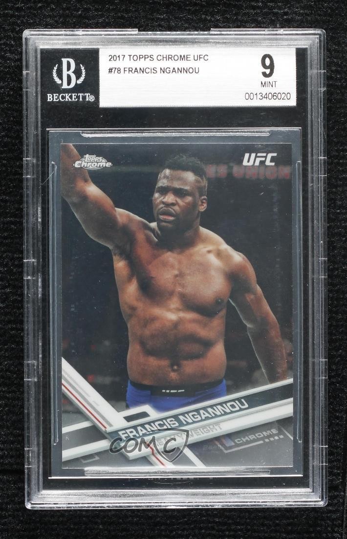 2017 Topps Chrome UFC Francis Ngannou #78 BGS 9 MINT 05or